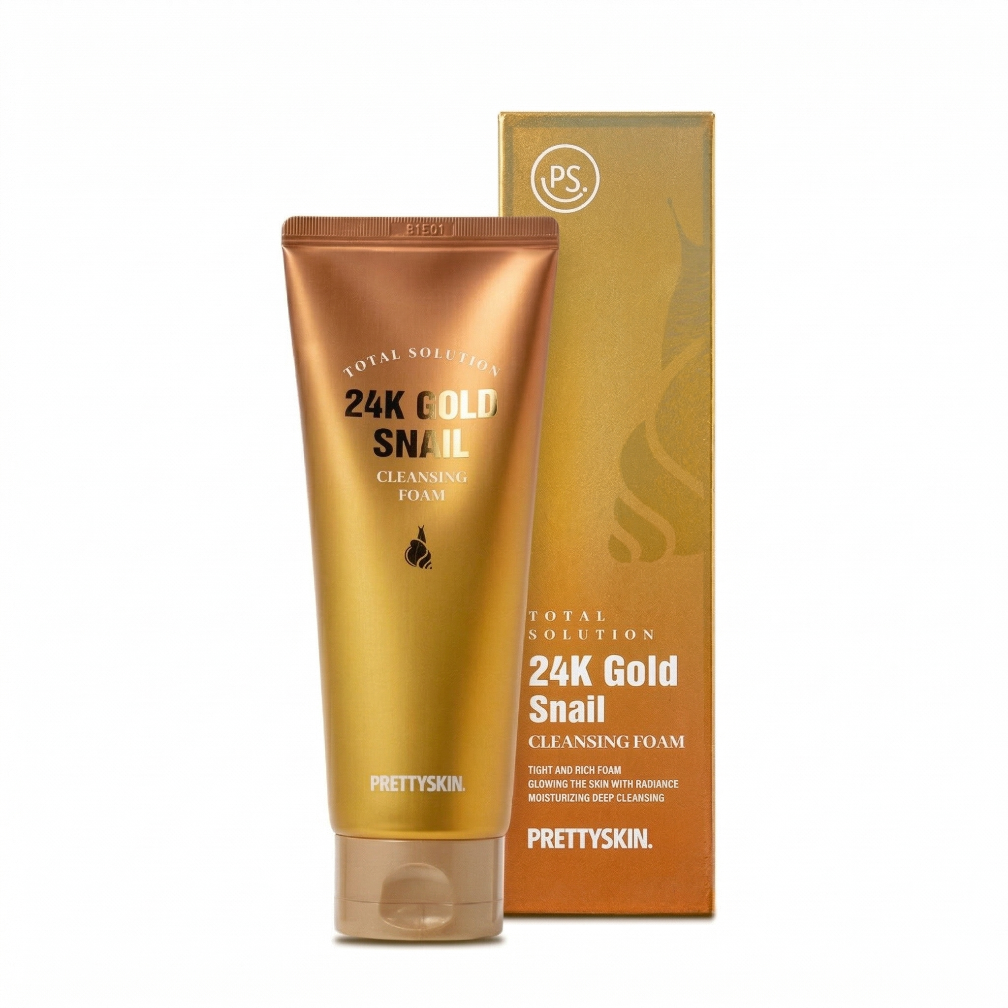 Pretty Skin Total Solution 24K Gold Snail Cleansing Foam