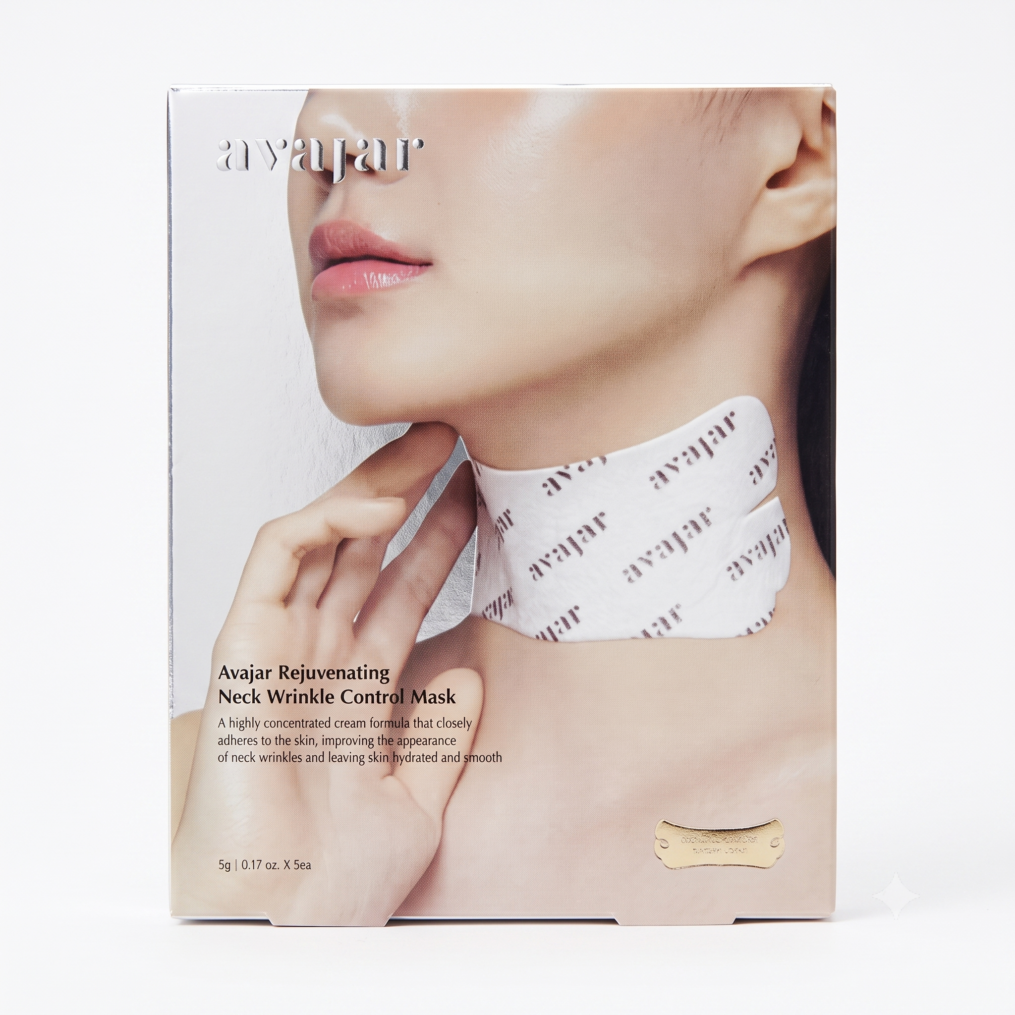 AVAJAR Rejuvenating Neck Wrinkle Control Mask 5 unidades