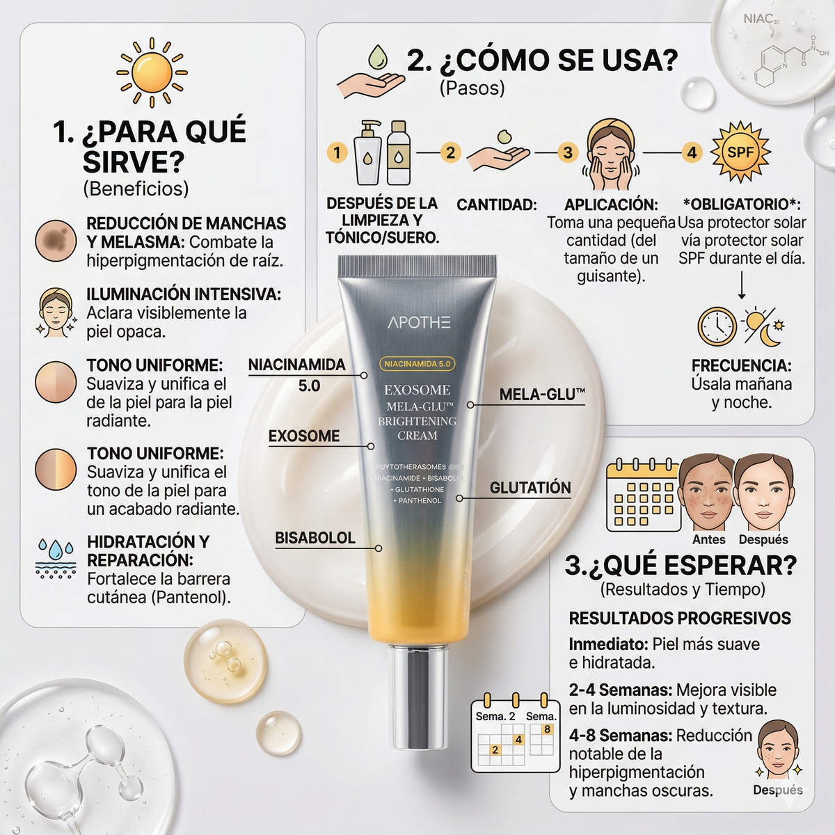 APOTHE Exosome Mela-Glu™ Brightening Cream (Niacinamide 5.0)