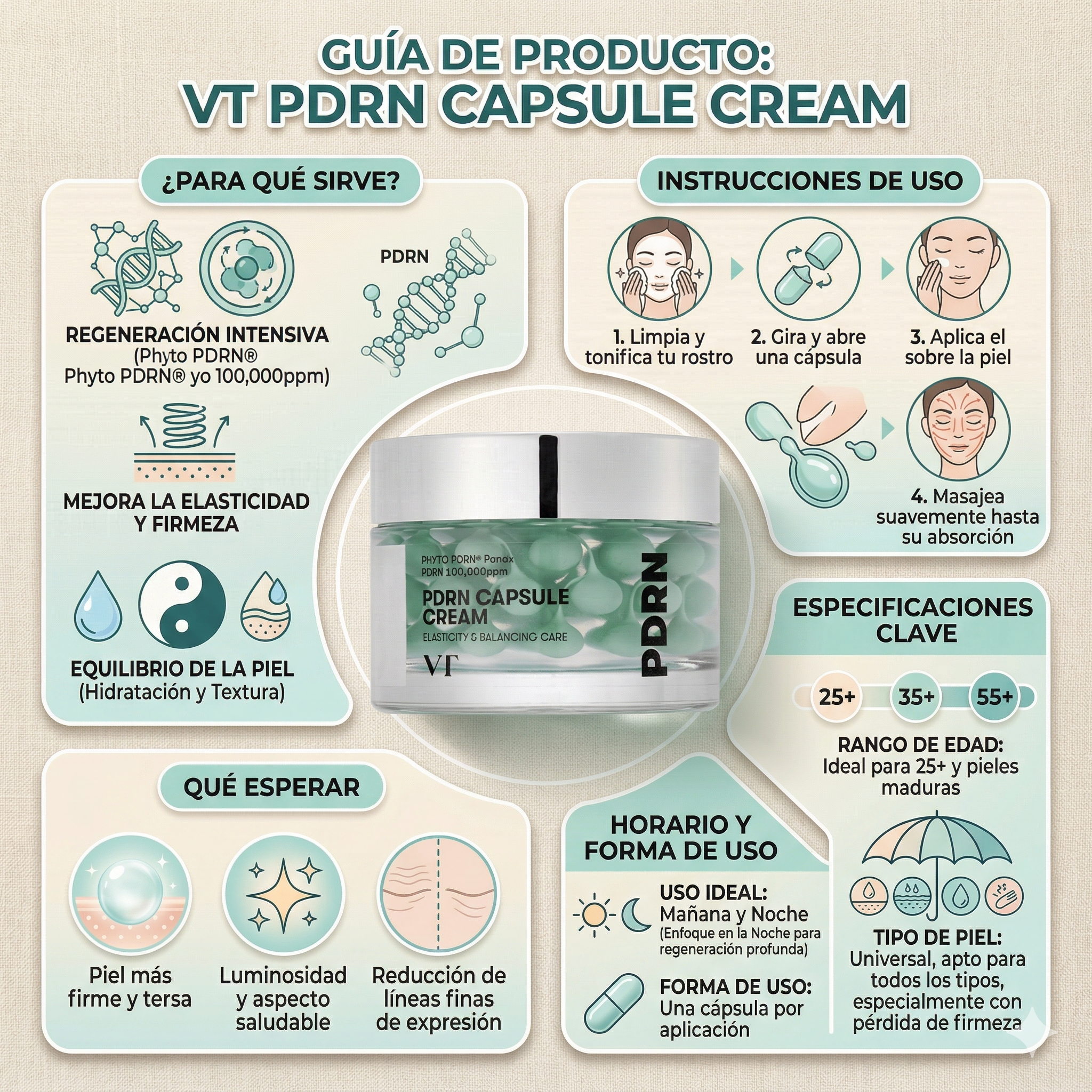 VT Cosmetics PDRN Capsule Cream (Phyto PDRN Panax 100,000 ppm)