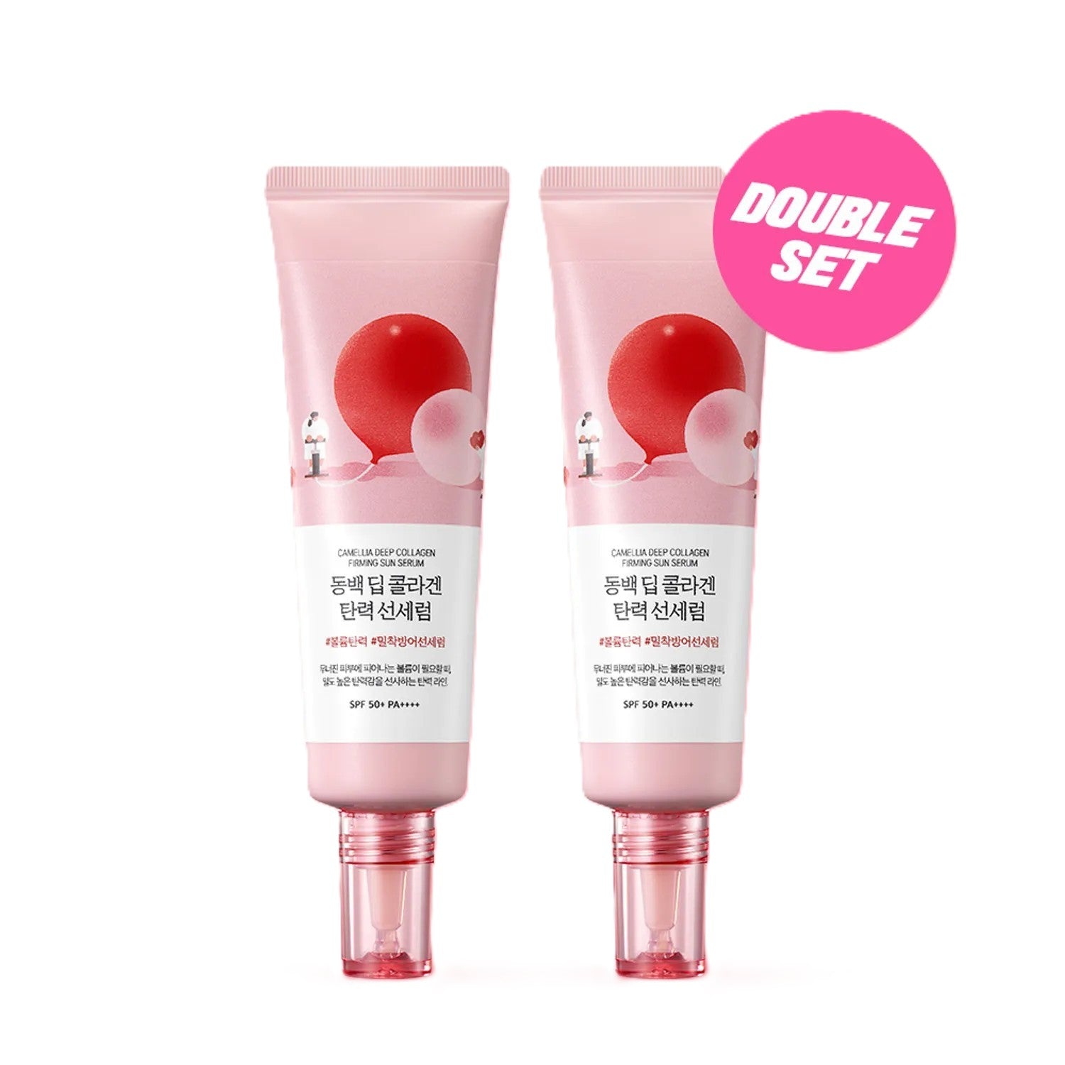 ROUND LAB Camellia Deep Collagen Firming Sun Serum 50ml+50ml Set